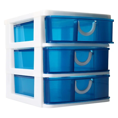 Stackable 3-Drawer Mini Organizer 7.5in x 6.3in - Navy