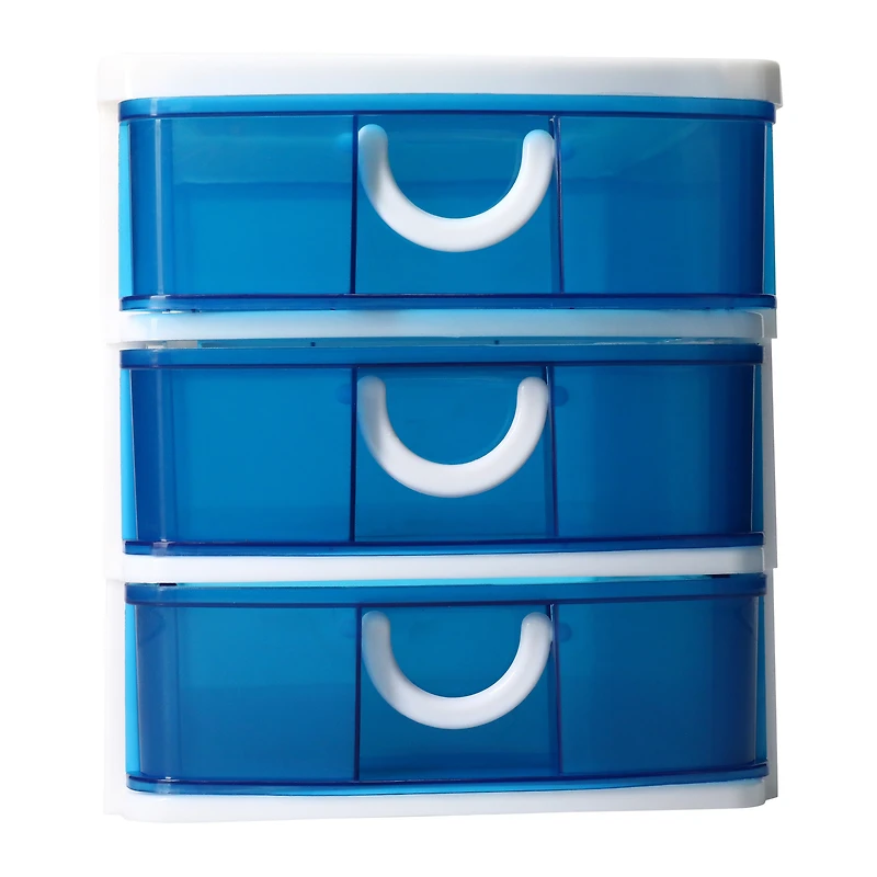 Stackable 3-Drawer Mini Organizer 7.5in x 6.3in - Navy