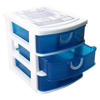 Stackable 3-Drawer Mini Organizer 7.5in x 6.3in - Navy