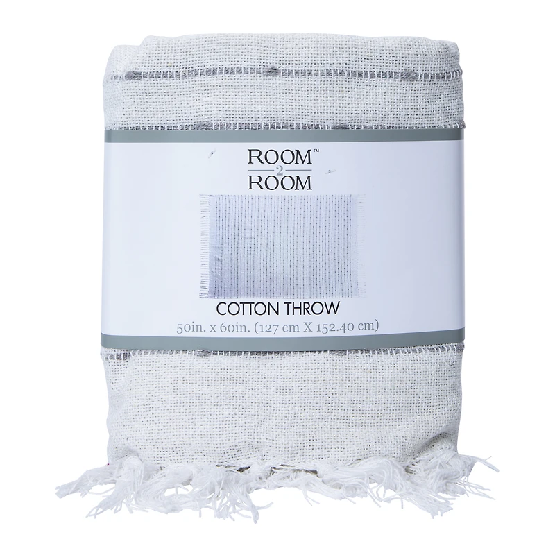 boho woven blanket 50in x 60in