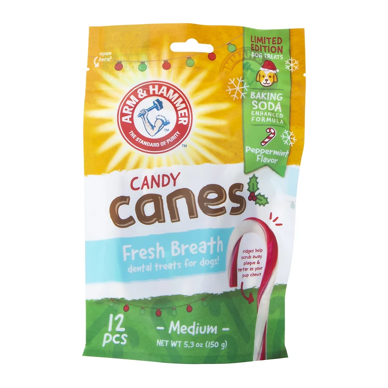 arm & hammer® fresh breath candy canes for dogs 5.3oz