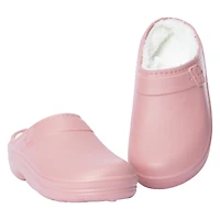 Ladies Black Sherpa-Lined Eva Clogs