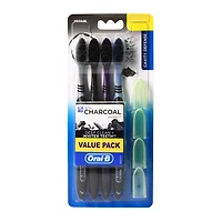 oral-b® charcoal extract cavity defense toothbrush value pack 4-count