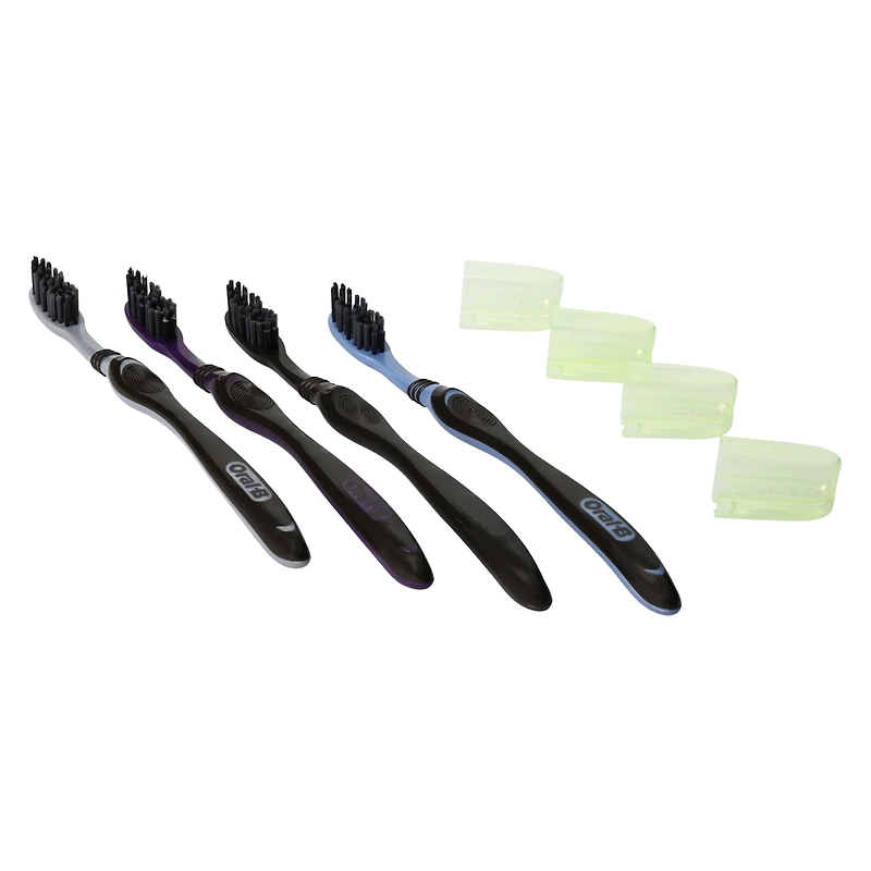 oral-b® charcoal extract cavity defense toothbrush value pack 4-count