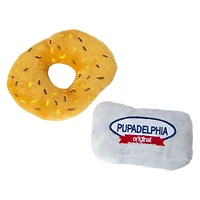 foodie plush squeaky dog toys 2-pack