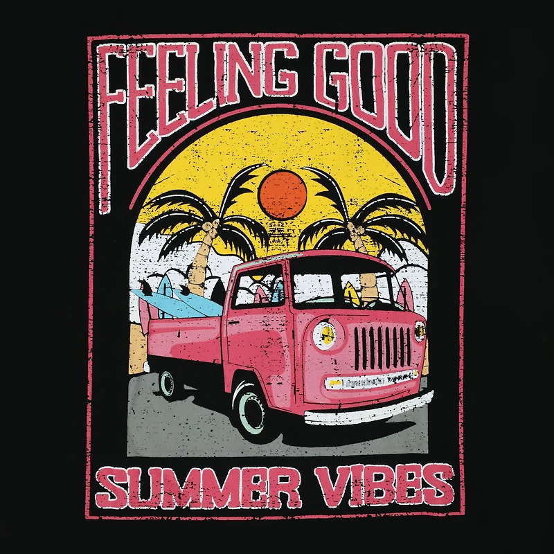 'feeling good, summer vibes' graphic tee