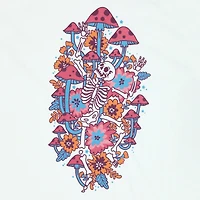skeleton & mushroom graphic tee