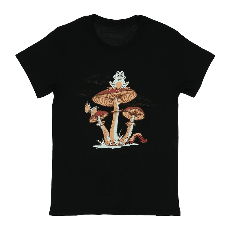 frog & mushroom graphic tee