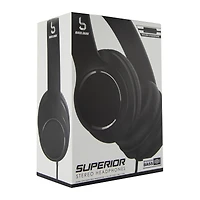 superior stereo wired headphones w/ mic