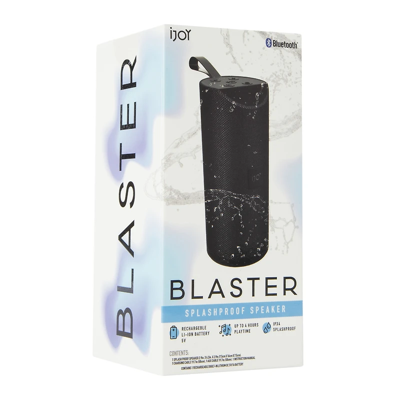 blaster bluetooth® ipx4 splashproof speaker