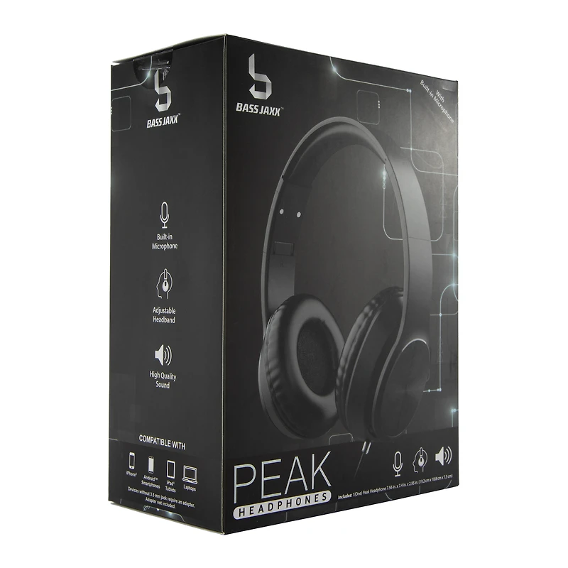 peak wired headphones w/ mic