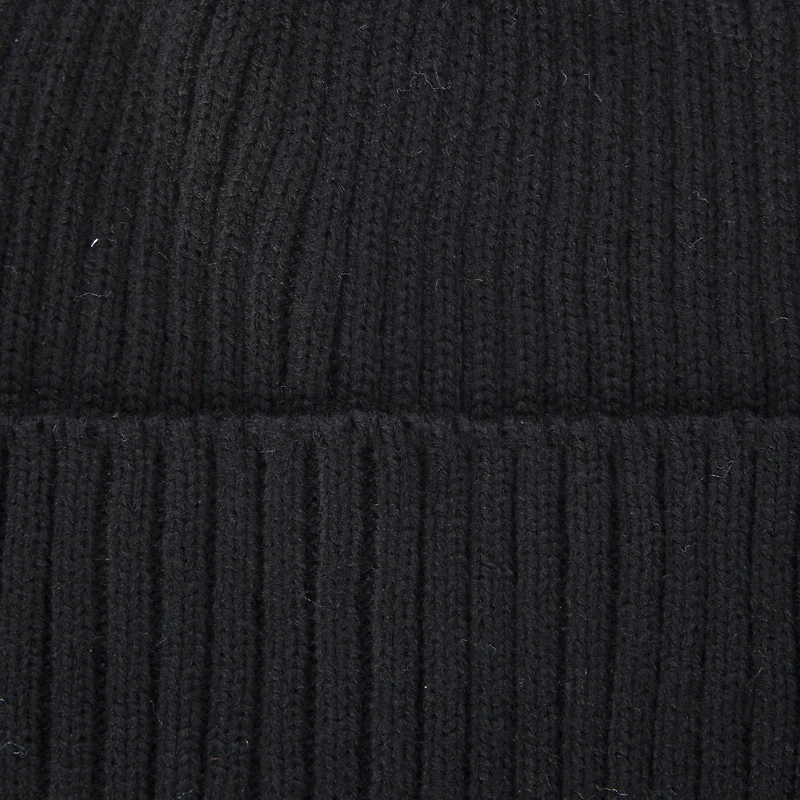 corner patch ribbed beanie
