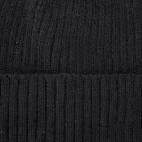 corner patch ribbed beanie