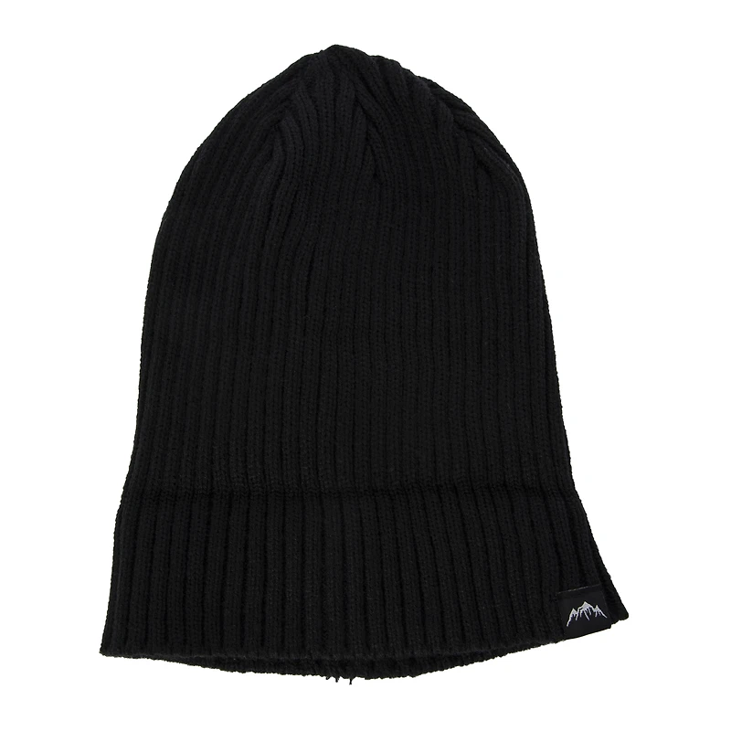 corner patch ribbed beanie