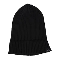 corner patch ribbed beanie