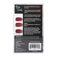 pretty woman faux nails 24-piece set with nail glue - spiderweb