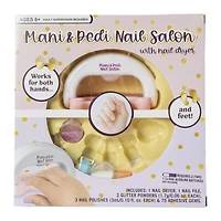 mani & pedi nail salon set with nail dryer