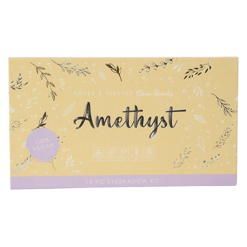 smoke & mirrors clean beauty amethyst eyeshadow kit 18-piece