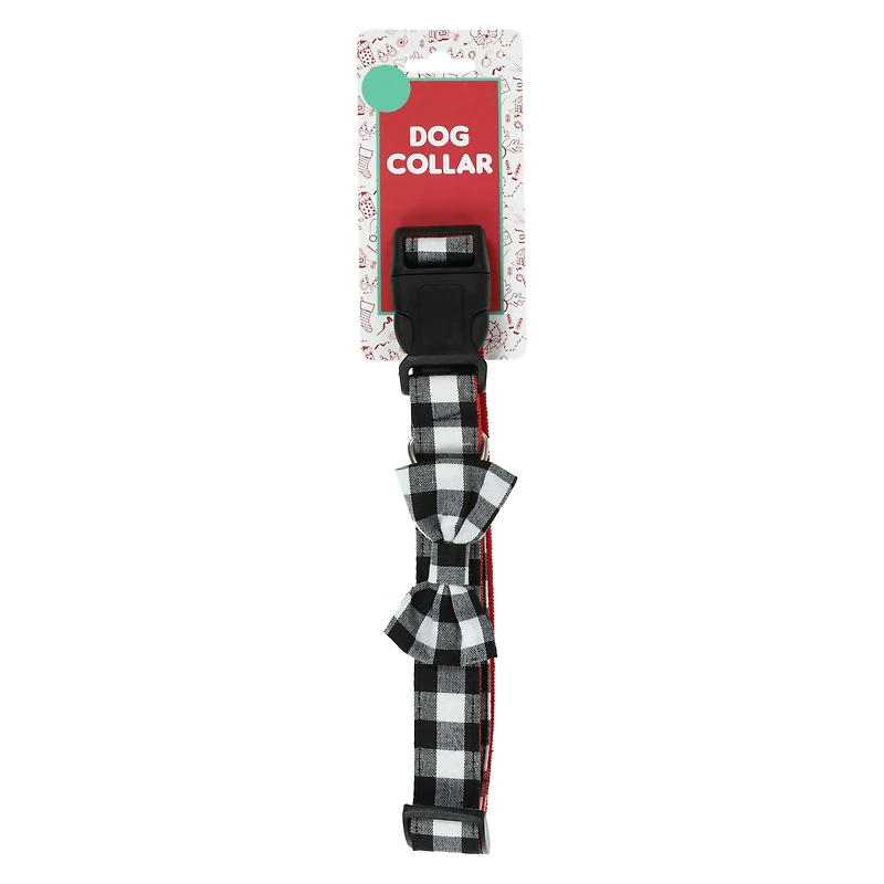 plaid christmas dog collar