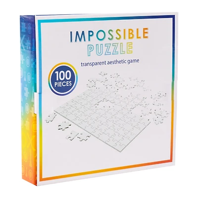 impossible puzzle: transparent aesthetic game 100-piece jigsaw