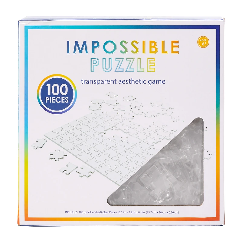 impossible puzzle: transparent aesthetic game 100-piece jigsaw