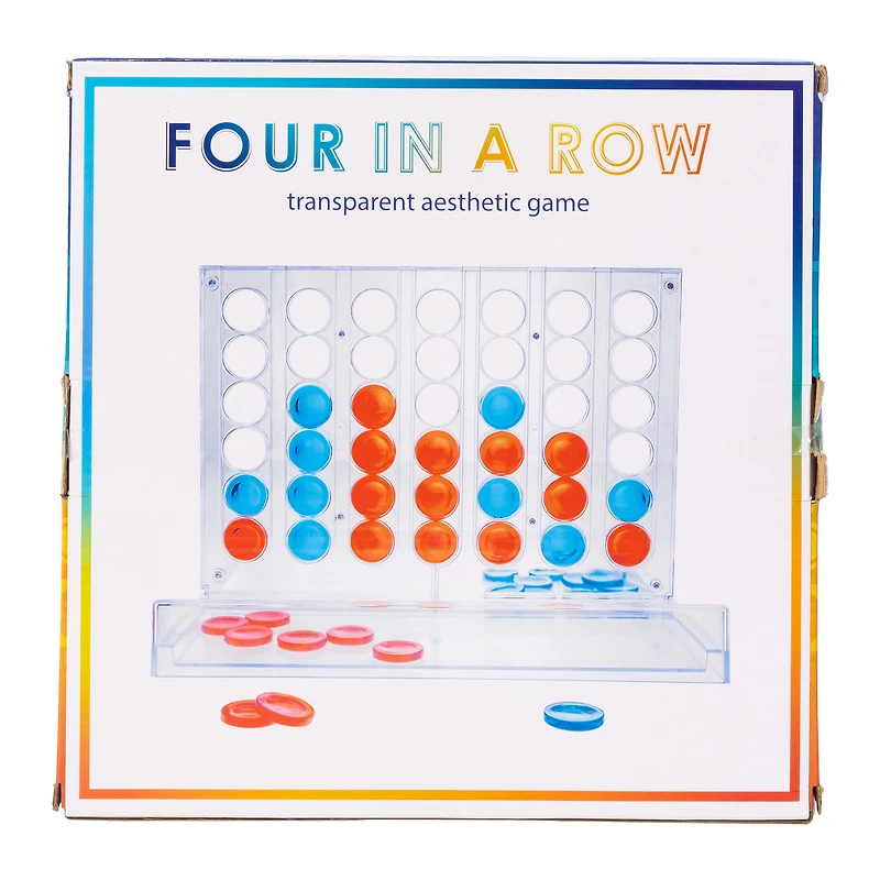 four in a row: transparent aesthetic game