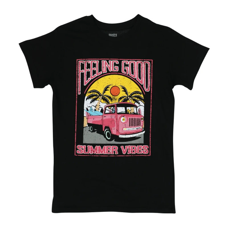 'feeling good, summer vibes' graphic tee