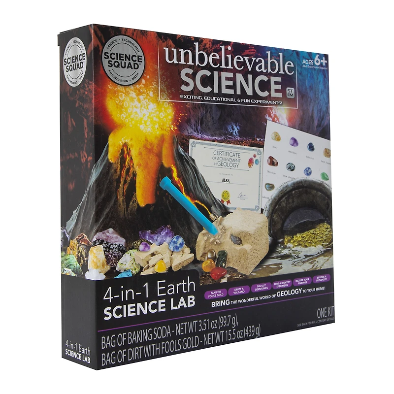 science squad® 4-in-1 earth science lab kit