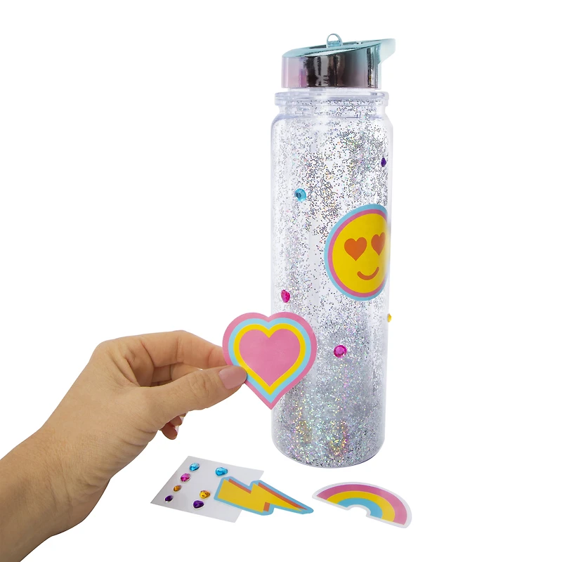 Crafted By U™ Decorate & Design Your Own Glitter Water Bottle