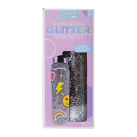 Crafted By U™ Decorate & Design Your Own Glitter Water Bottle