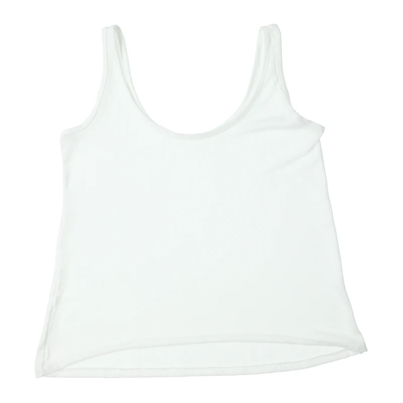 juniors white hacci tank top