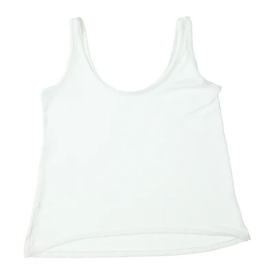 juniors white hacci tank top