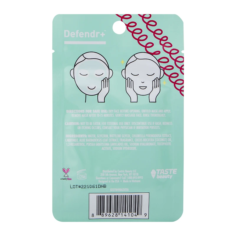 defender+™ everyday glow aloe scented face sheet mask 0.67oz