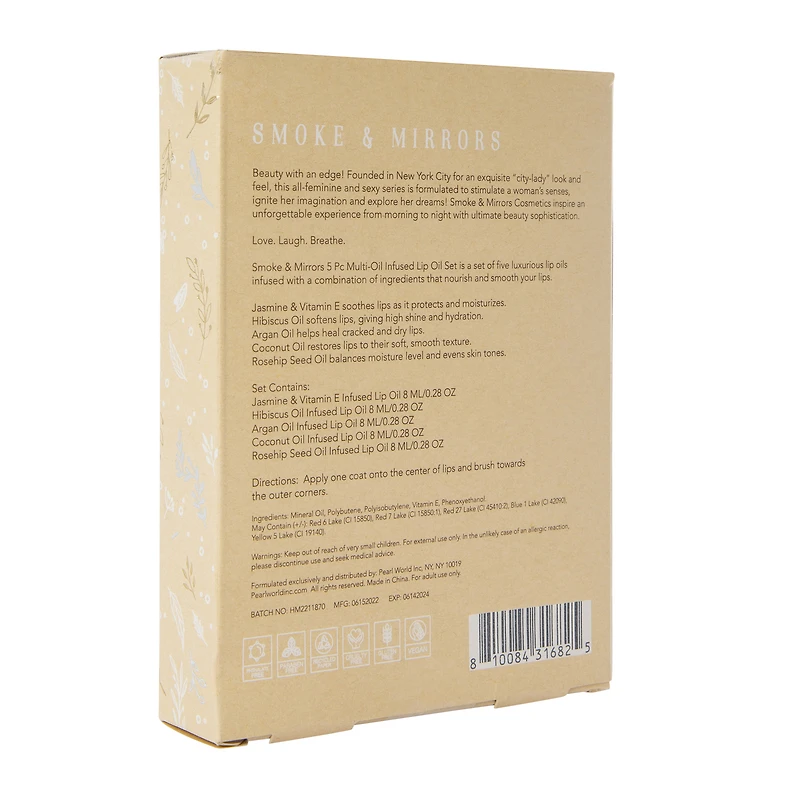 smoke & mirrors lip healing infused lip oil set 5-piece