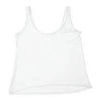 juniors white hacci tank top