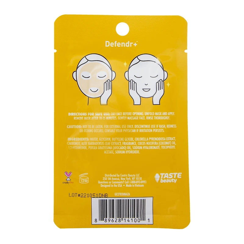 defender+™ pineapple scented face sheet mask 0.67oz