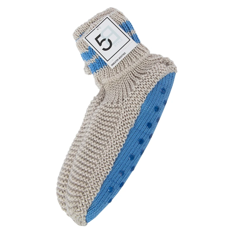 ladies knit sweater bootie slipper socks