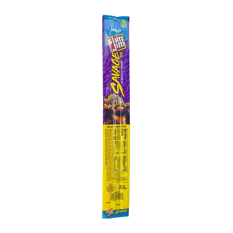 slim jim® savage size mild smoked snack stick 3oz