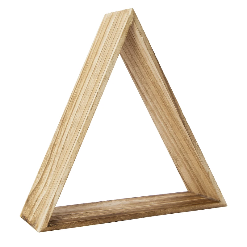 small wooden triangle shelf 11in
