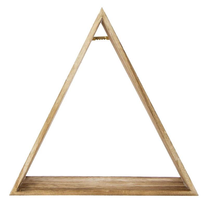 small wooden triangle shelf 11in