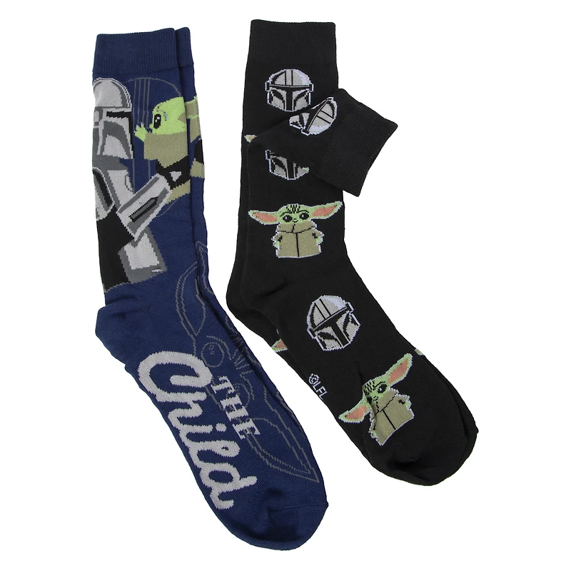 2-pack the mandalorian™ grogu young men's crew socks