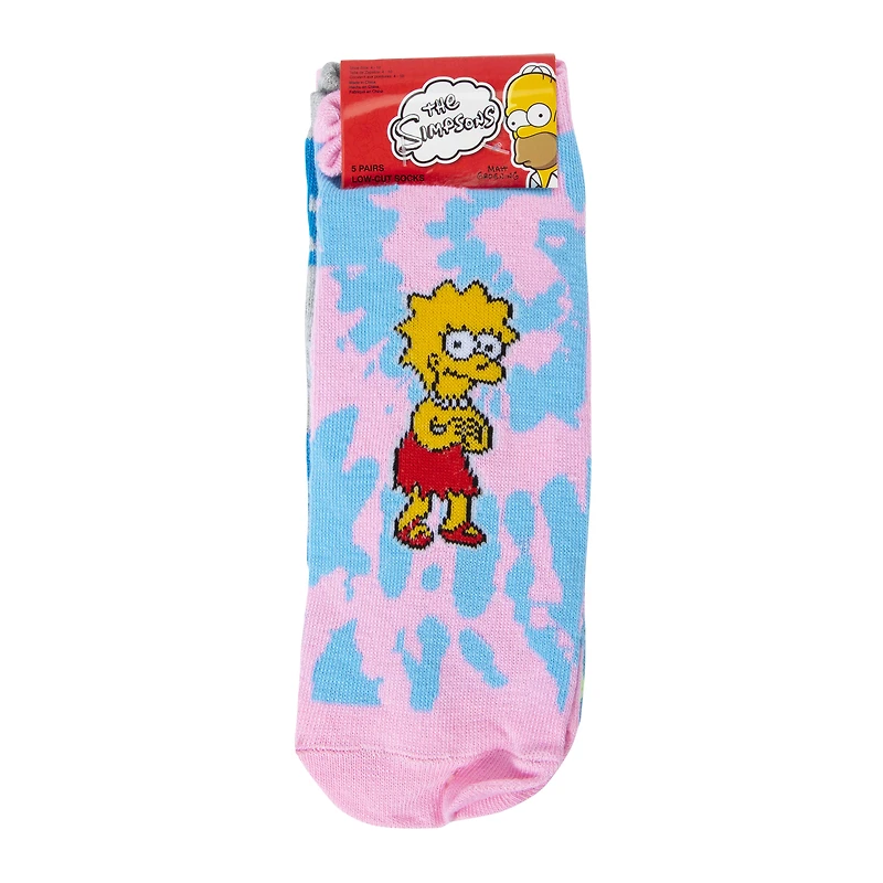 5-pack the simpsons™ ladies low-cut socks