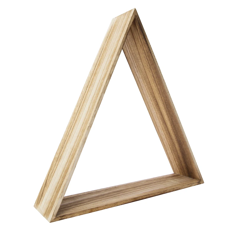 small wooden triangle shelf 11in
