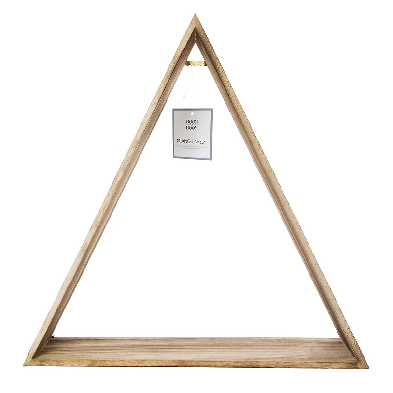 small wooden triangle shelf 11in