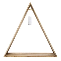 small wooden triangle shelf 11in