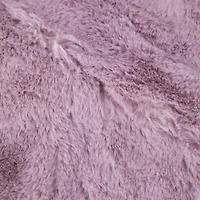 plush faux fur tote bag 12in - purple