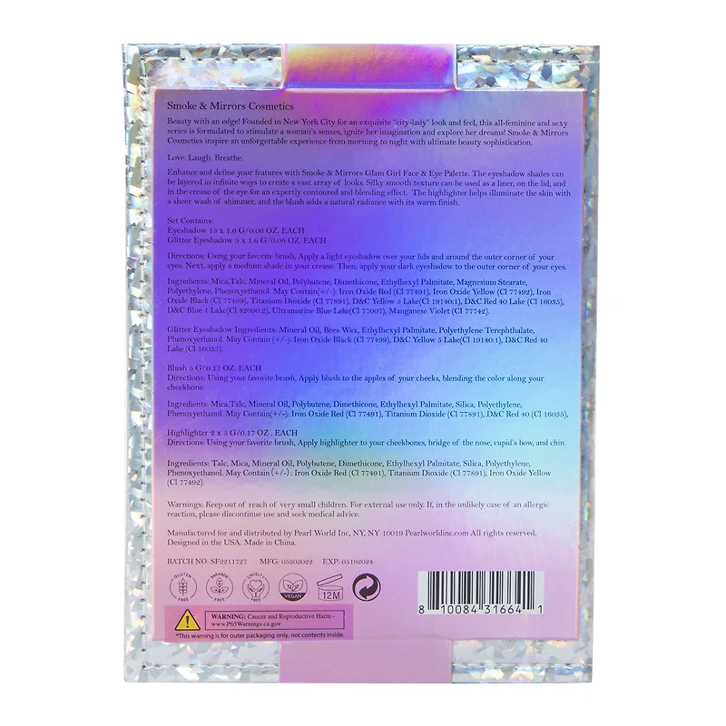 smoke & mirrors glam girl face & eye palette 23-piece