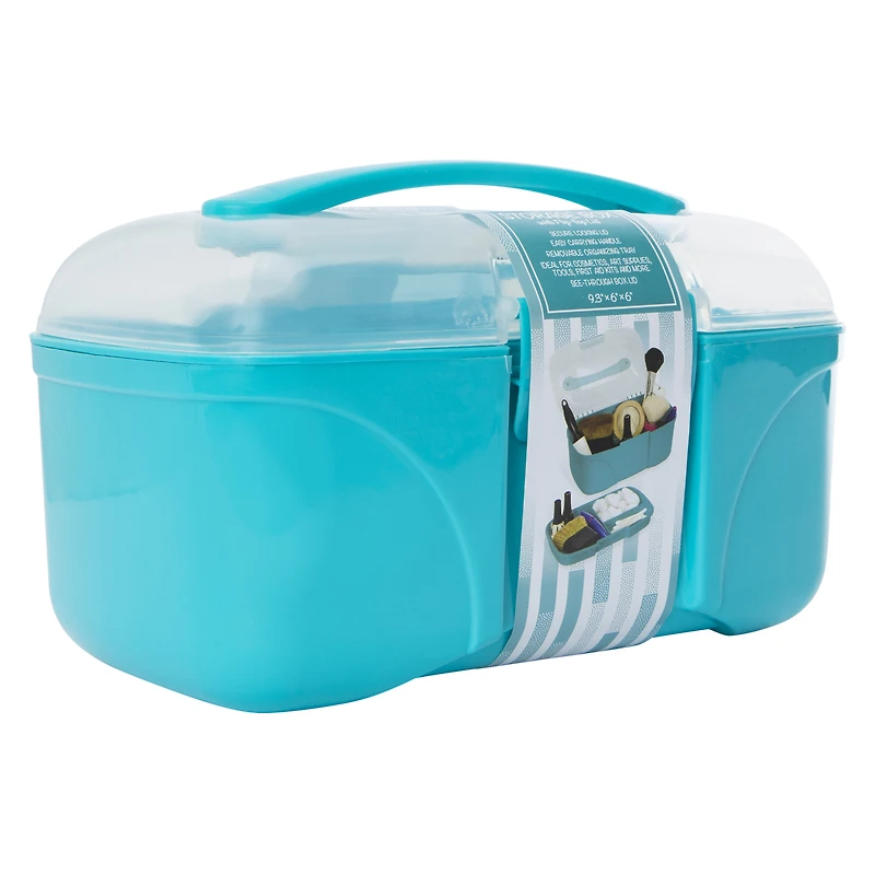 flip-top storage box 9.3in x 6in