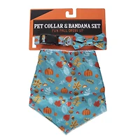 matching fall pet collar & bandana set