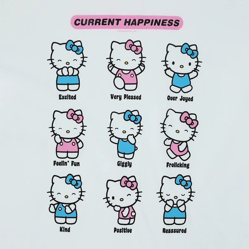 hello kitty® mood chart graphic tee